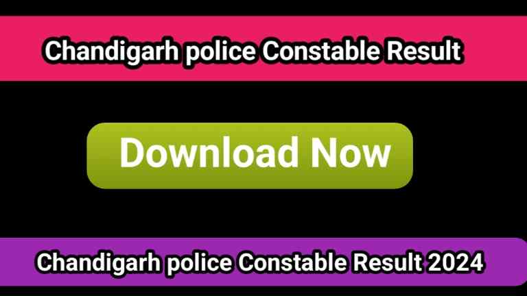chandigarh police constable result